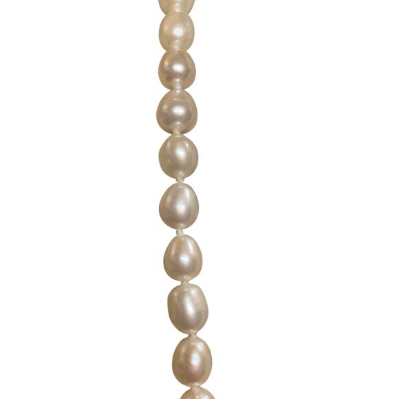 Sterling Silver & Freshwater Pearl Necklace w/ Removable Sterling & Zircon Pend. - Picture 7 of 12
